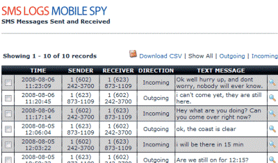 Verizon text message spyware